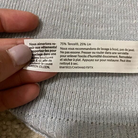 Eileen Fisher long top - tencil linen blend - light weight - knit - Picture 7 of 7